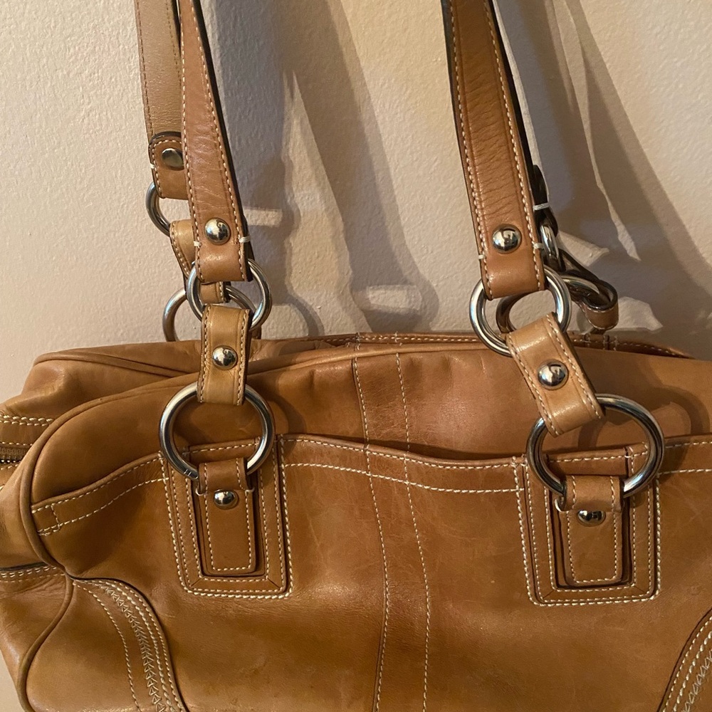 Light Tan Coach Handbag